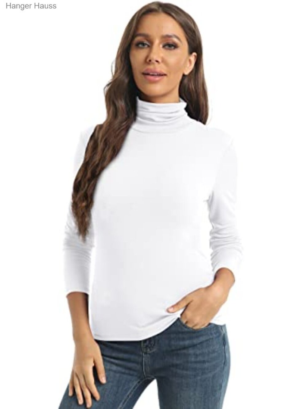 Long Sleeve Turtleneck T-Shirt Slim Fit Lightweight Base Layer Top